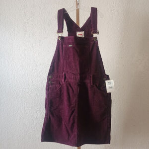 Women's Wrangler Corduroy Overall Dress S Purple